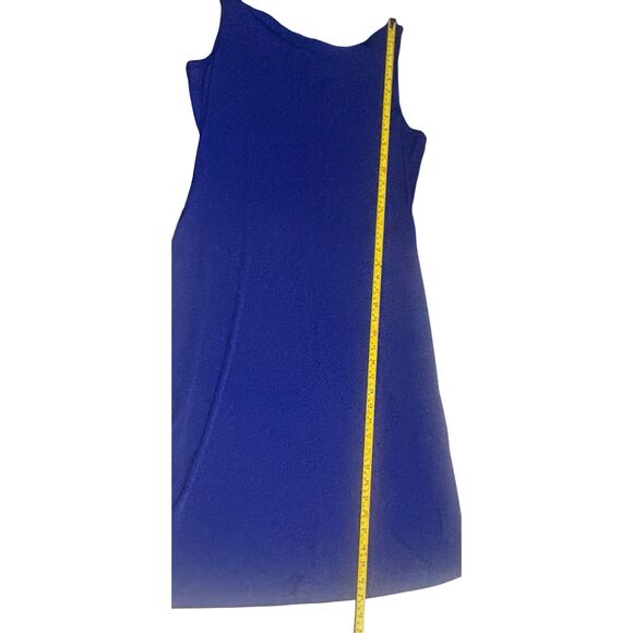 Connected Apparel Dress Sz 12 Floral Overlay Blue Shell Special Occasion Wedding - Picture 5 of 6